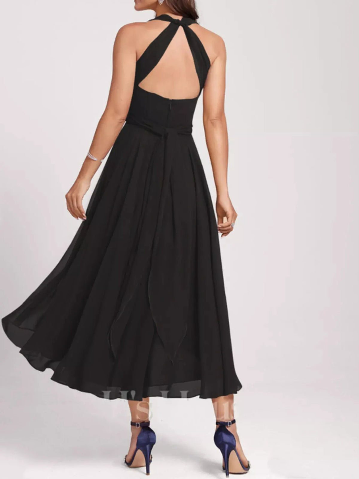 Ruched A-Line Midi Dress by Partner Label