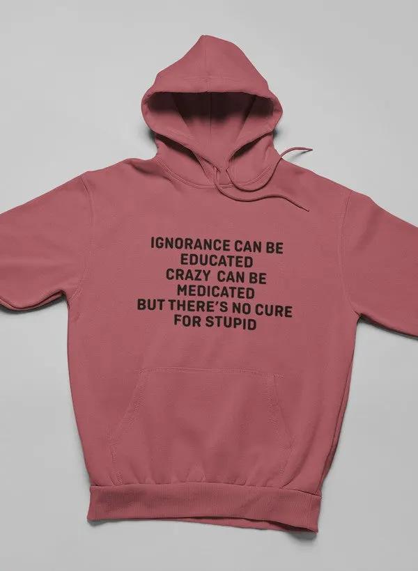No Cure For Stupid Hoodie by Merch