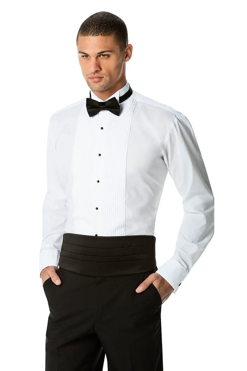 "Franco" White Wingtip Tuxedo Shirt by Tux-USA
