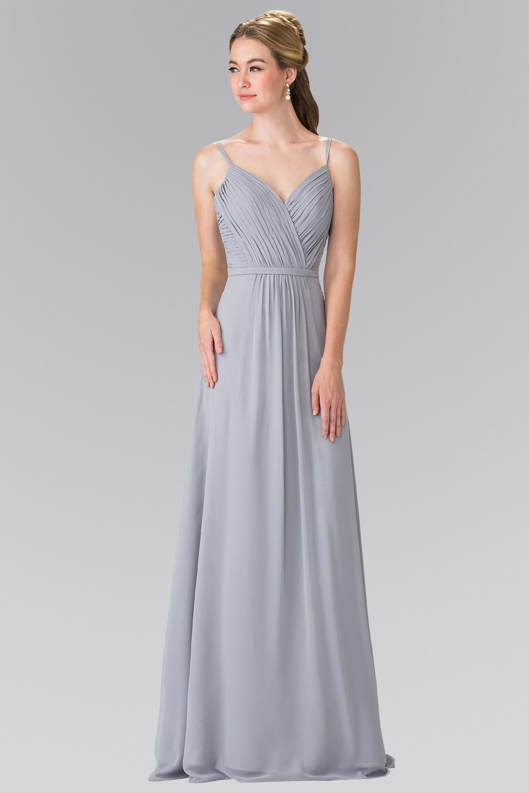 Sweetheart Spaghetti Strap Long Chiffon Dress by Tux-USA