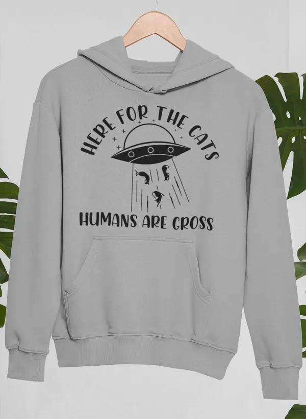 Here For The Cats Hoodie by Merch