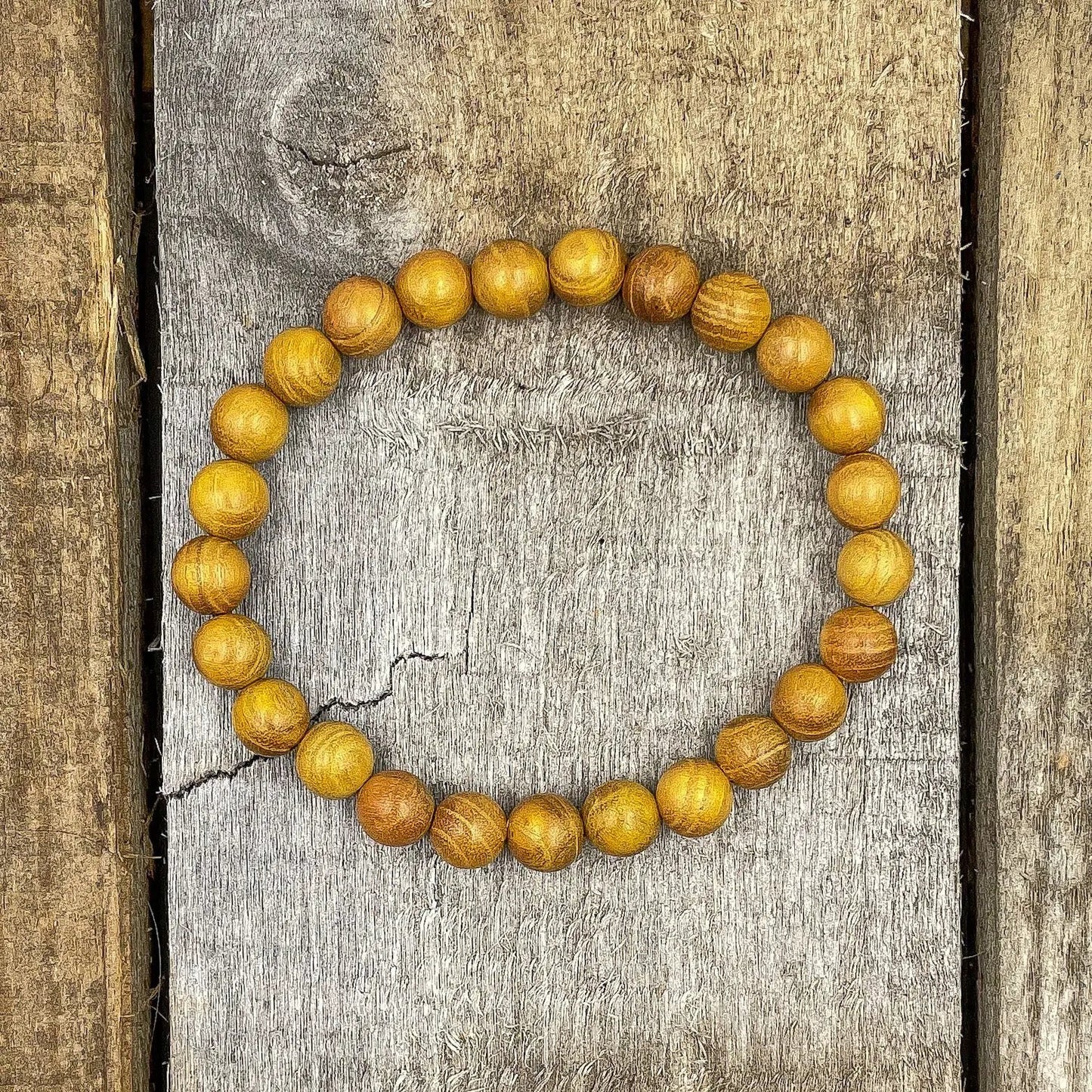 Union - Yellow Sandalwood Mala Beaded Bracelet by Everwood Original