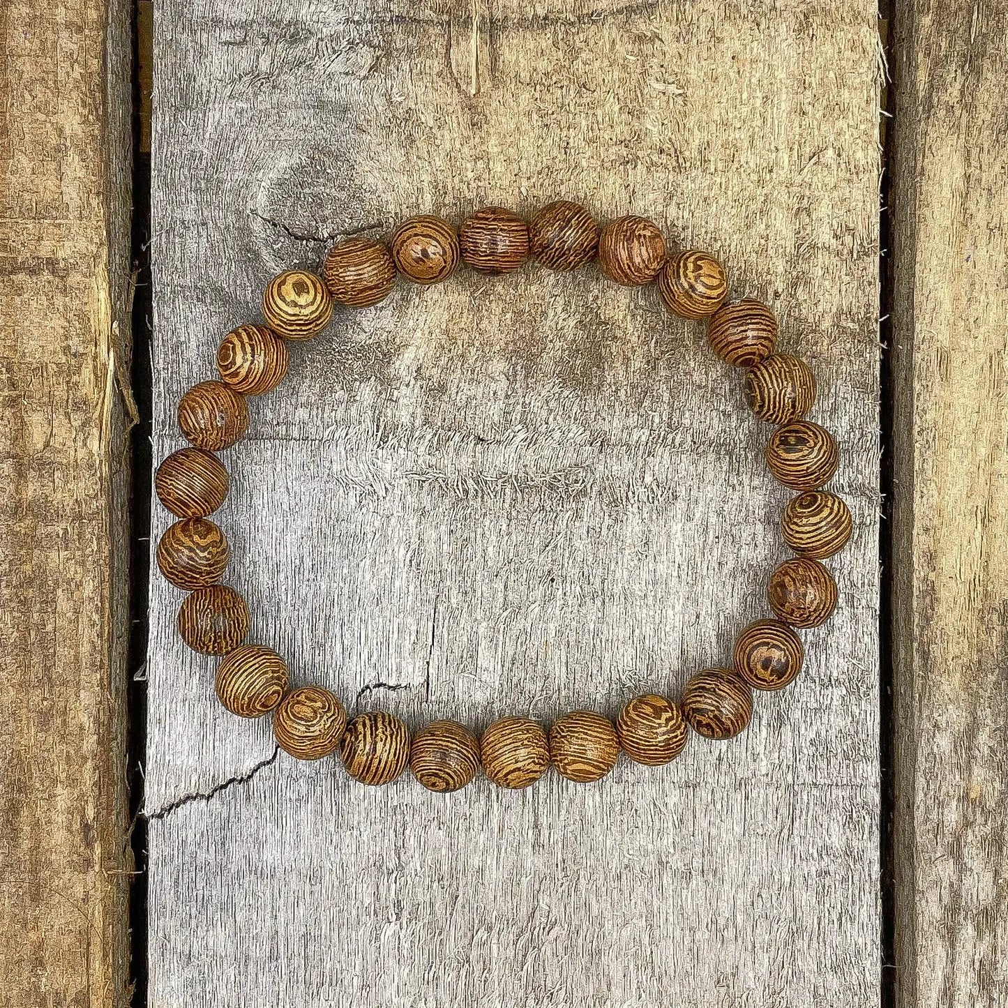 Union - Zebrawood Mala Beaded Bracelet by Everwood Original