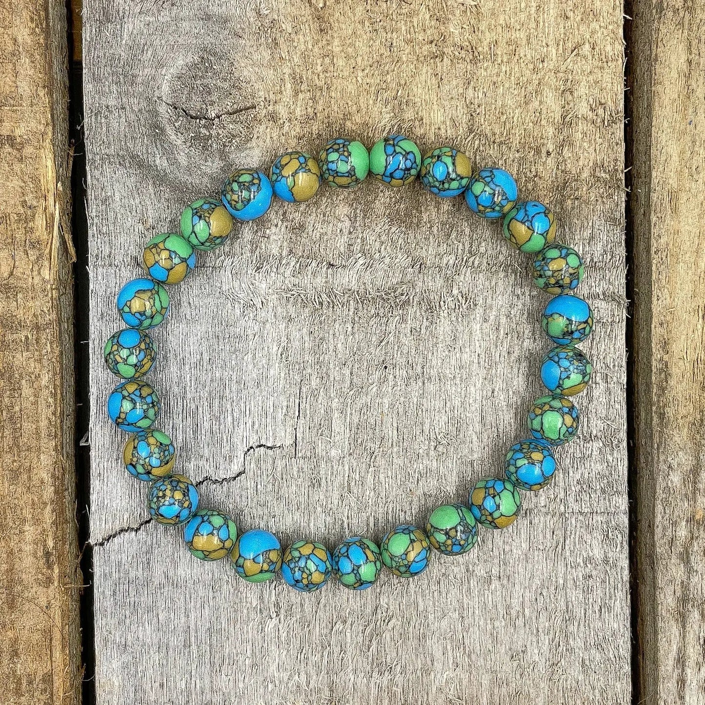 Union - Multicolor Howlite Gemstone Beaded Bracelet by Everwood Original