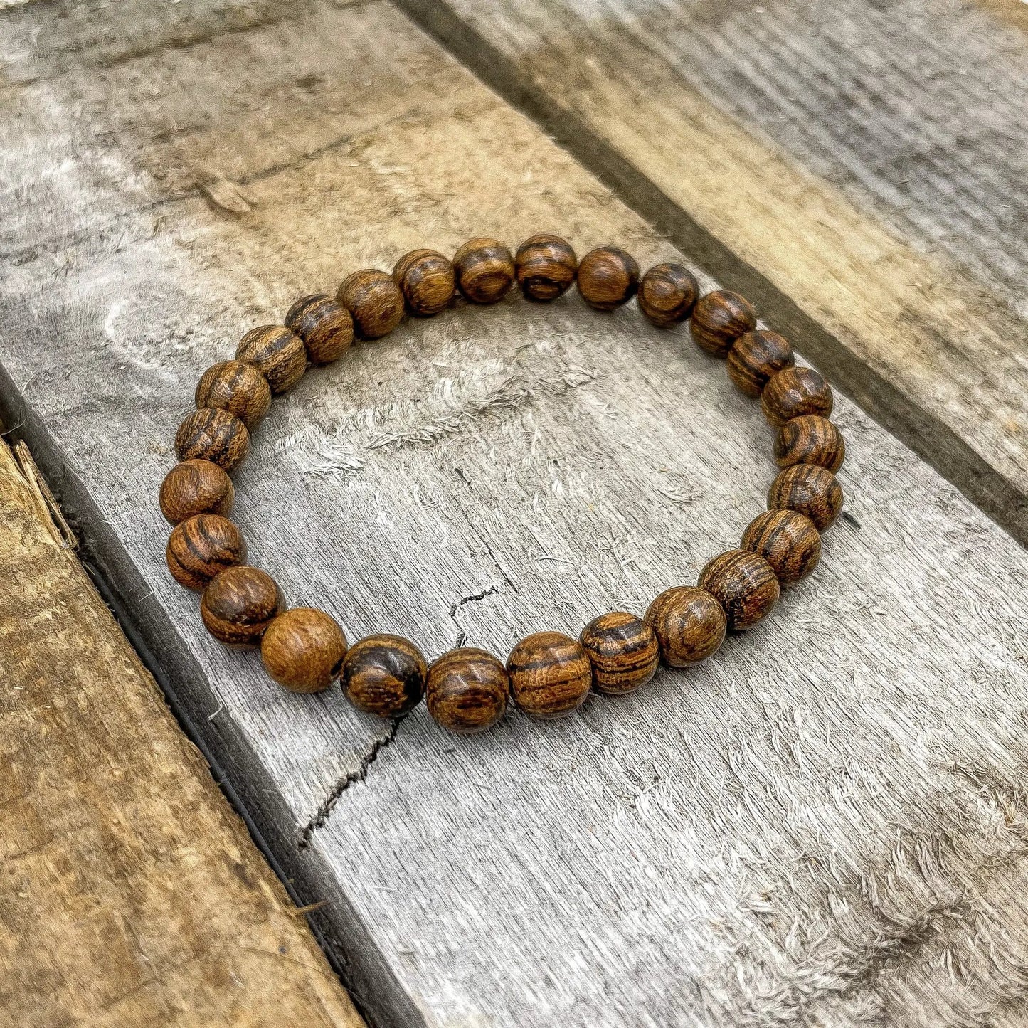 Union - Tigerskin Sandalwood Mala Beaded Bracelet by Everwood Original