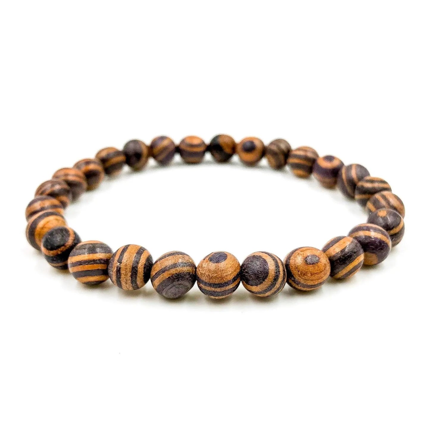 Union - Zebra Rosewood Mala Beaded Bracelet by Everwood Original