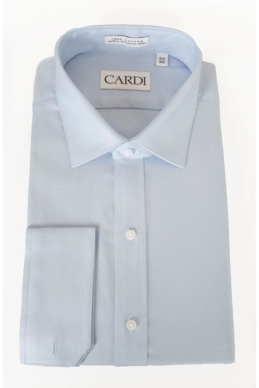 "Jamison" Blue Twill Spread Collar Dress Shirt by Tux-USA
