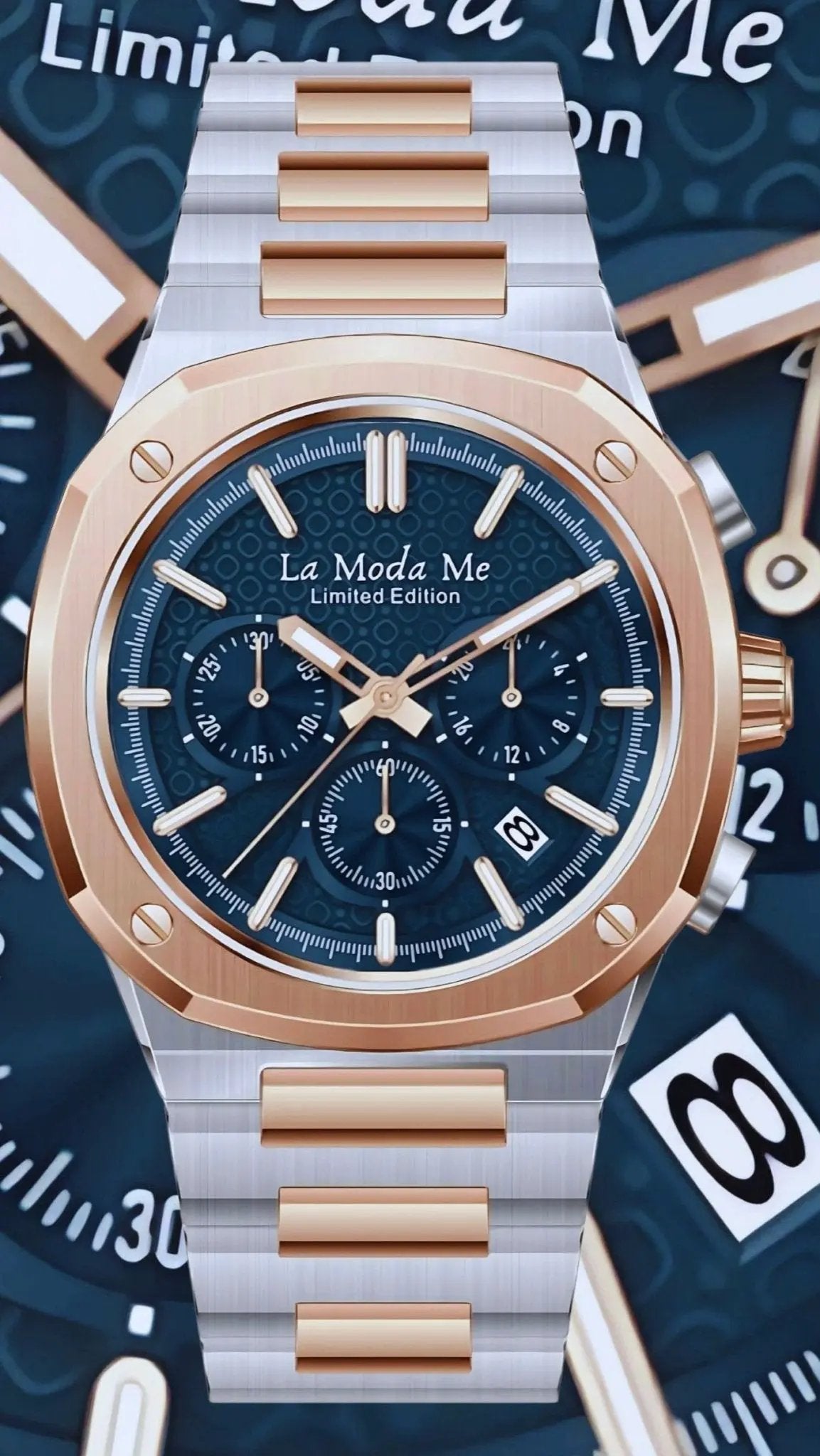 King Harald's Blue Jewel AG6 Watch - Premium Luxury Timepiece by La Moda Me
