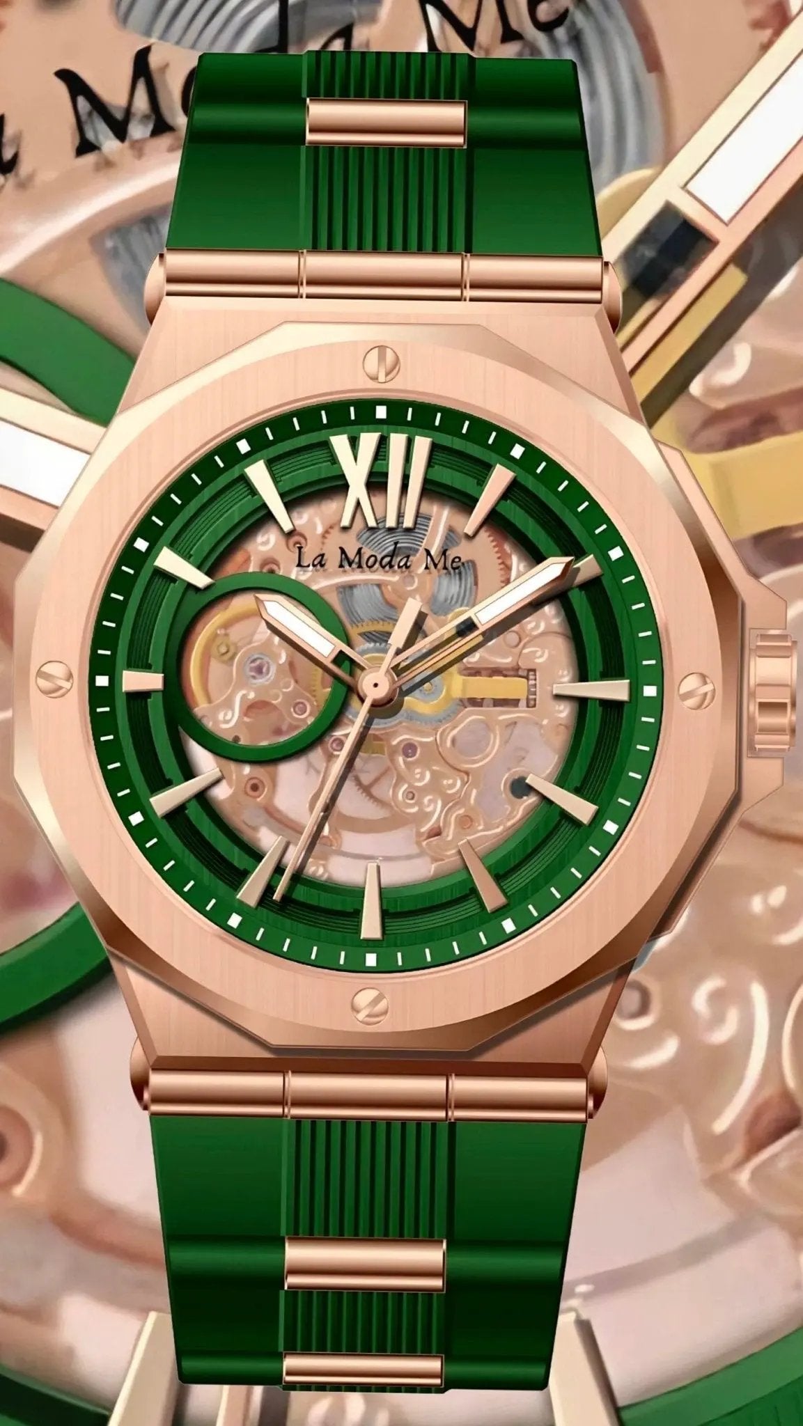 Stetind Emerald Watch - Anvil of the Gods Luxury Timepiece by La Moda Me