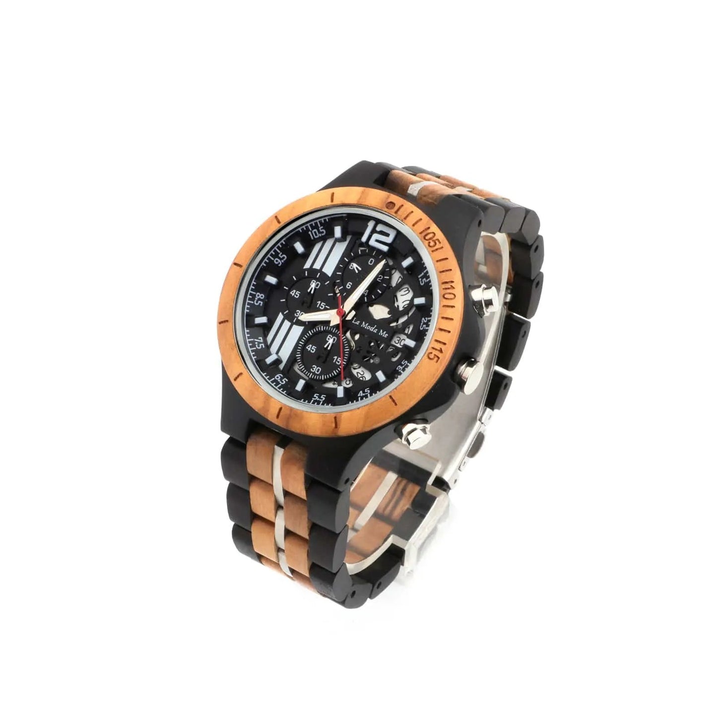 Watch Templer Knight Zebrawood - Eco-Friendly Wooden Timepiece by La Moda Me