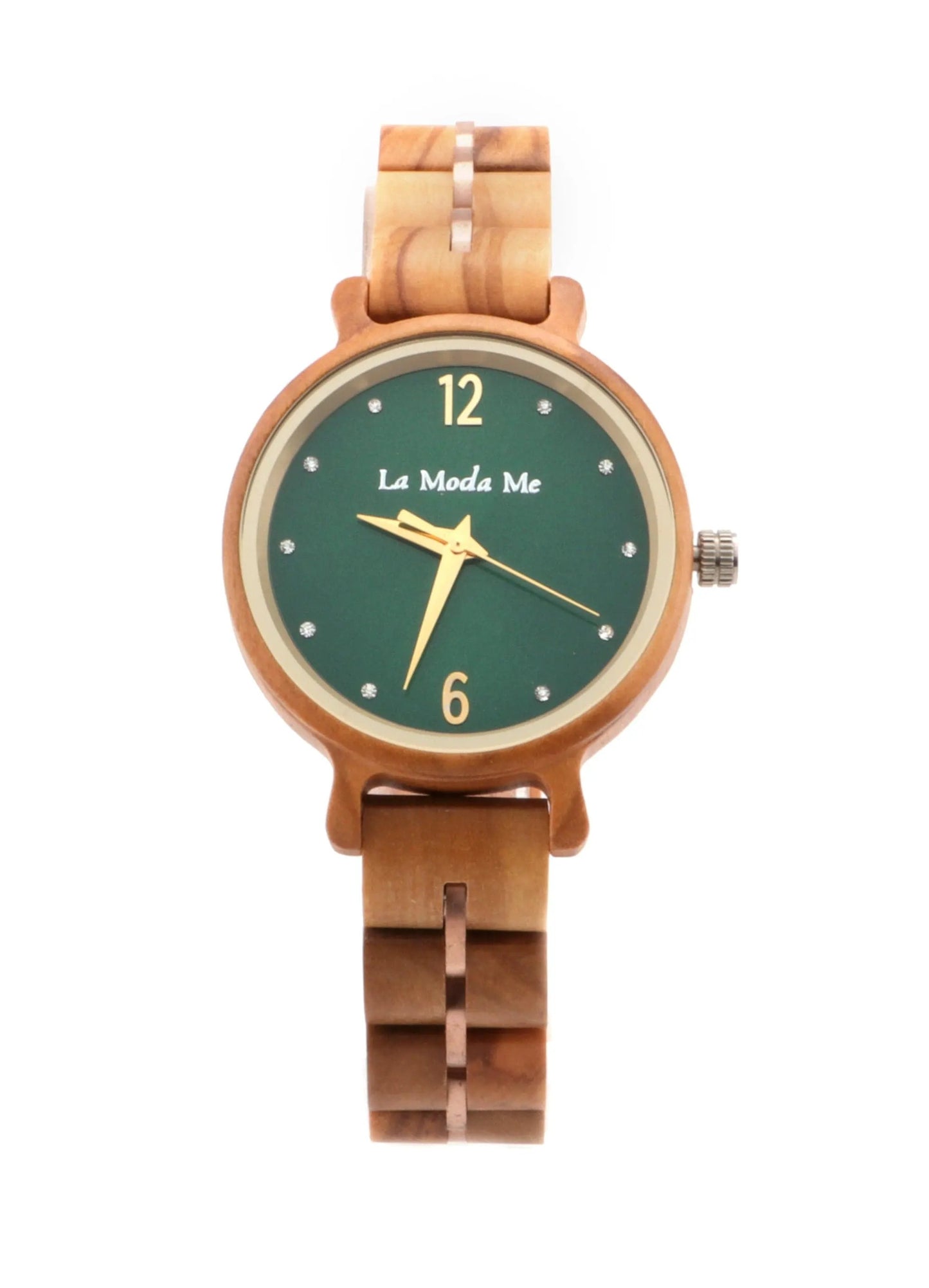 Watch Viridis Olivewood Green - Eco-Friendly Elegant Timepiece by La Moda Me