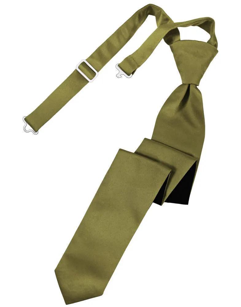 Luxury Satin Skinny Necktie Pre-Tied by Tux-USA