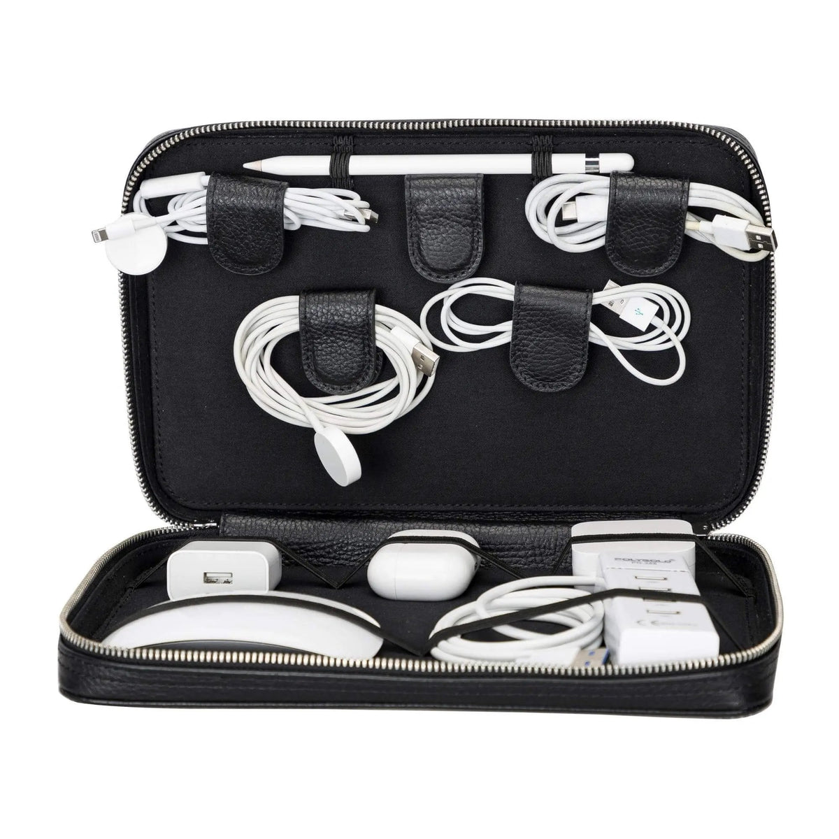 Medicine Handmade Leather Cable Travel Organizer by TORONATA