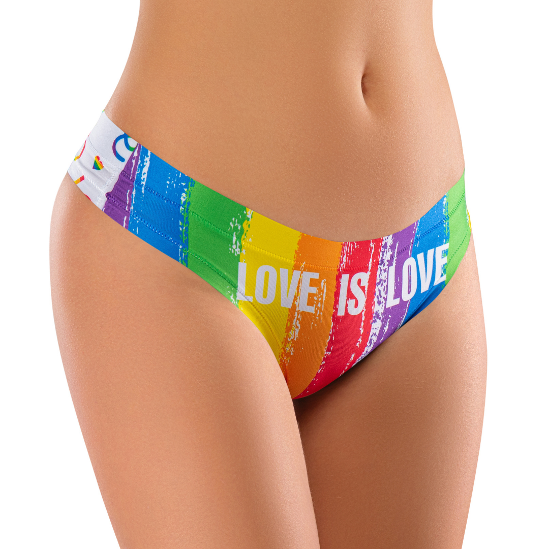 Memème Women’s Ultra-Comfortable PRIDE - Love is - Panties | Breathable Cotton Crotch, Stretchy Fit, No Elastic Bands by Mememe
