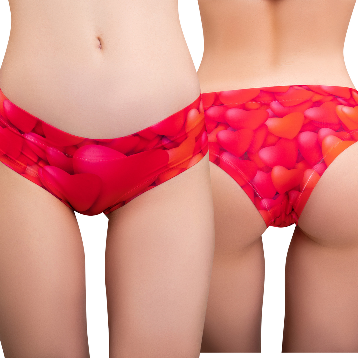 Memème Women’s Ultra-Comfortable VALENTINE - Heart - Panties | Breathable Cotton Crotch, Stretchy Fit, No Elastic Bands by Mememe