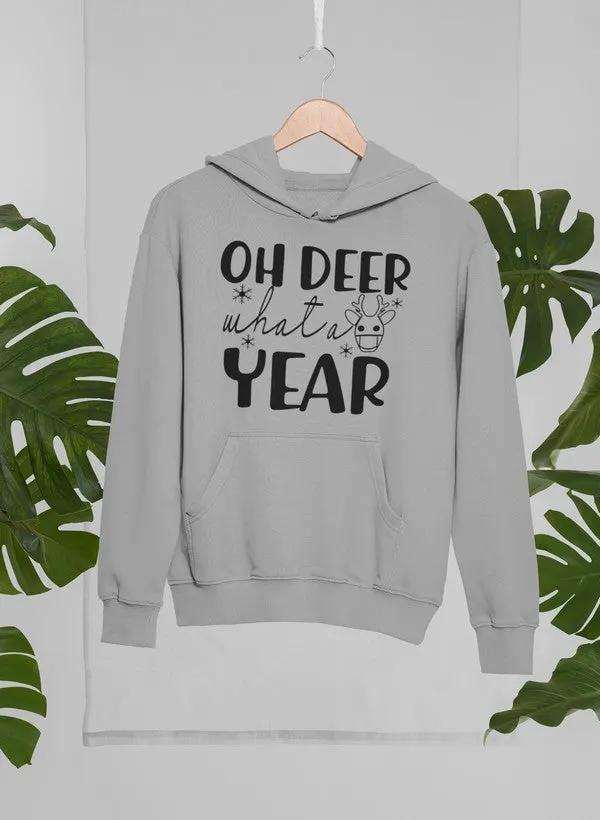 Oh Deer What A Year Hoodie by Merch