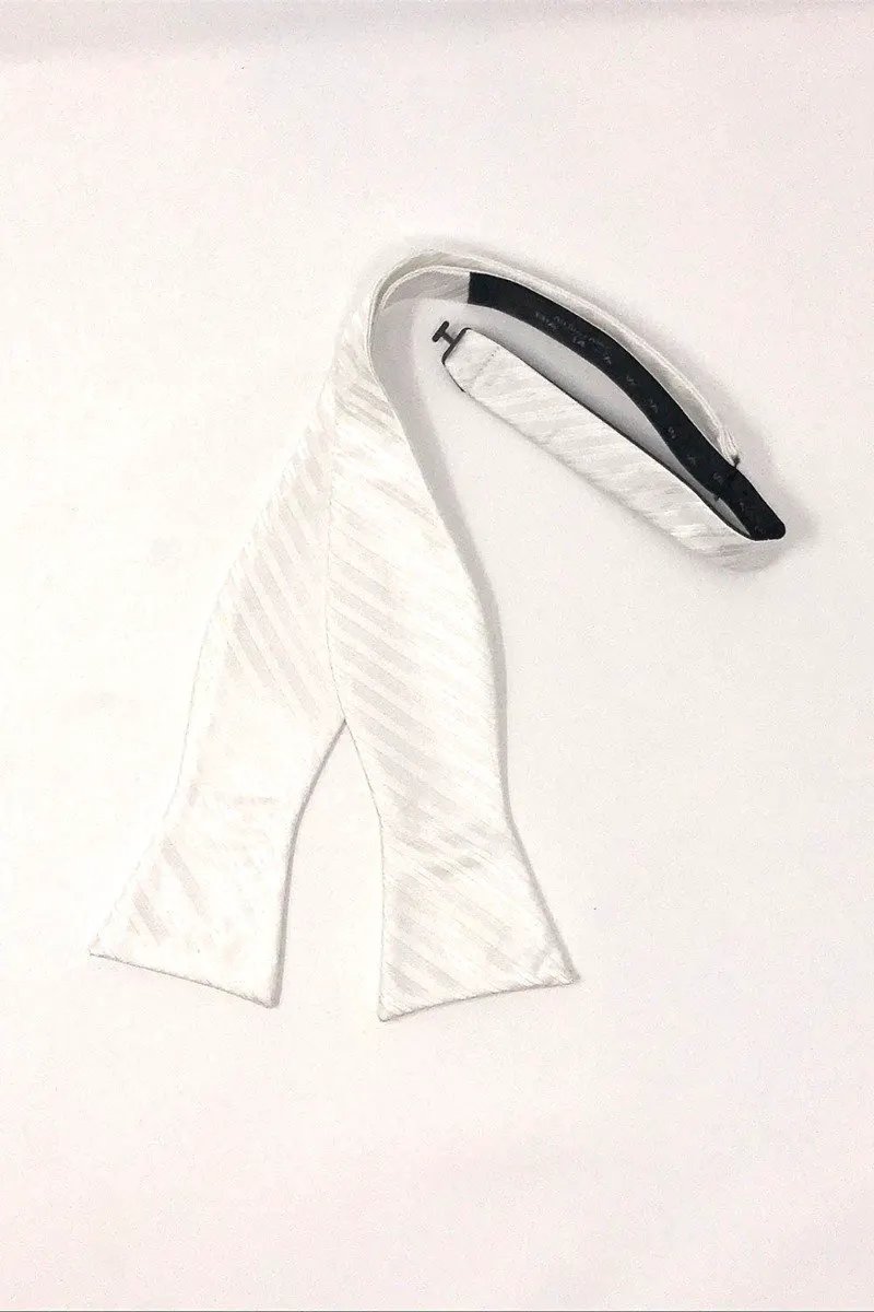 Newton Stripe Bow Tie Self Tie by Tux-USA