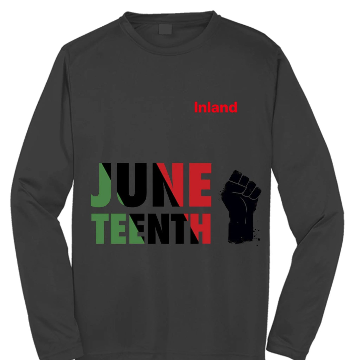 Mens Long Sleeve Tee ST420LS Juneteenth Day Special by Inland Leather Co