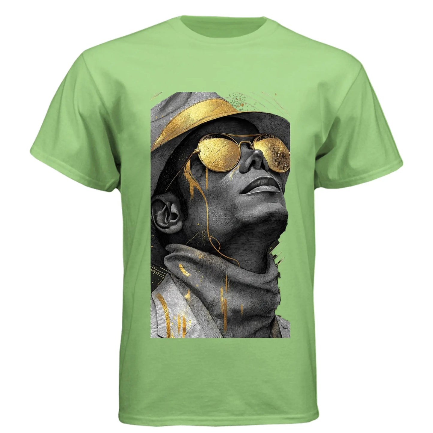 N6210 Men's CVC Crew Michael Jackson Printed T Shirt by Inland Leather Co