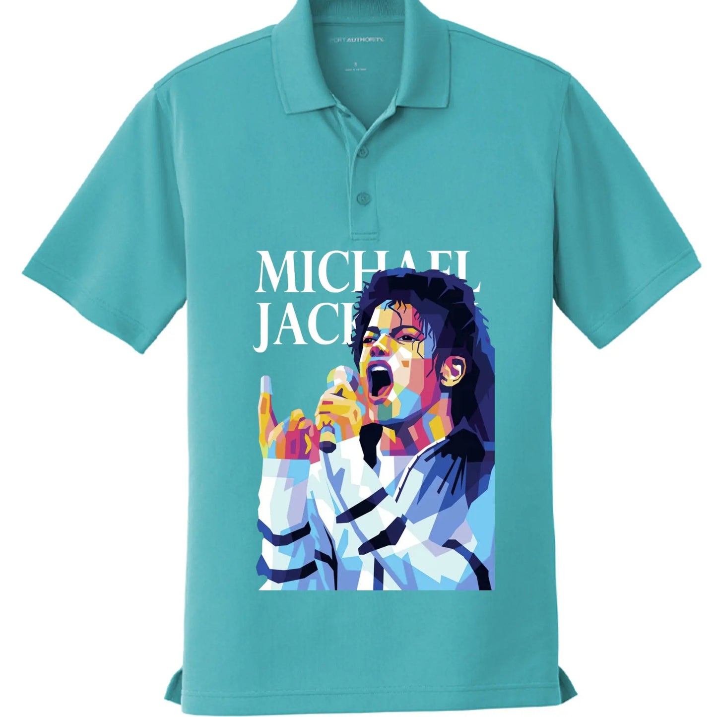 Michael Jackson Printed Mesh Polo K110 Shirt by Inland Leather Co