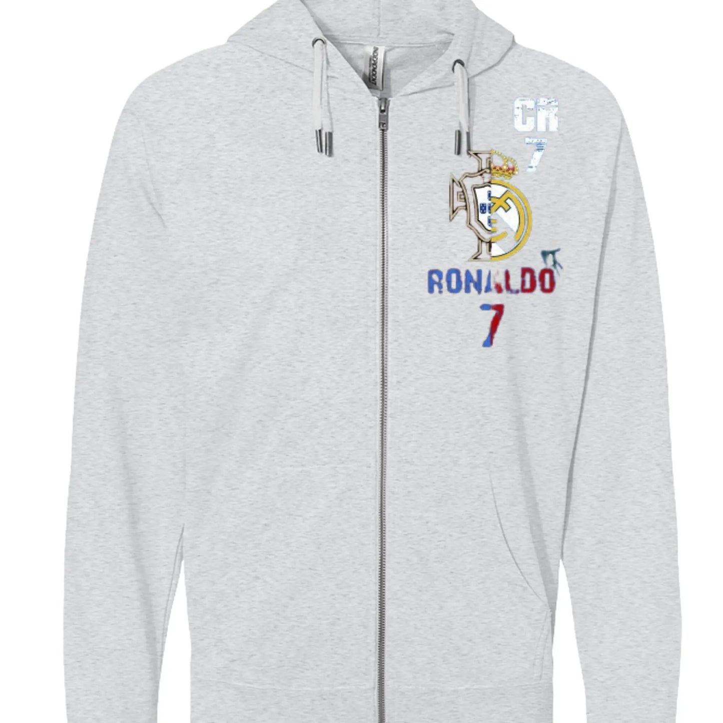 SS1000Z Icon Unisex Lightweight Loopback Terry Zip Hood Christiano Ronaldo by Inland Leather Co
