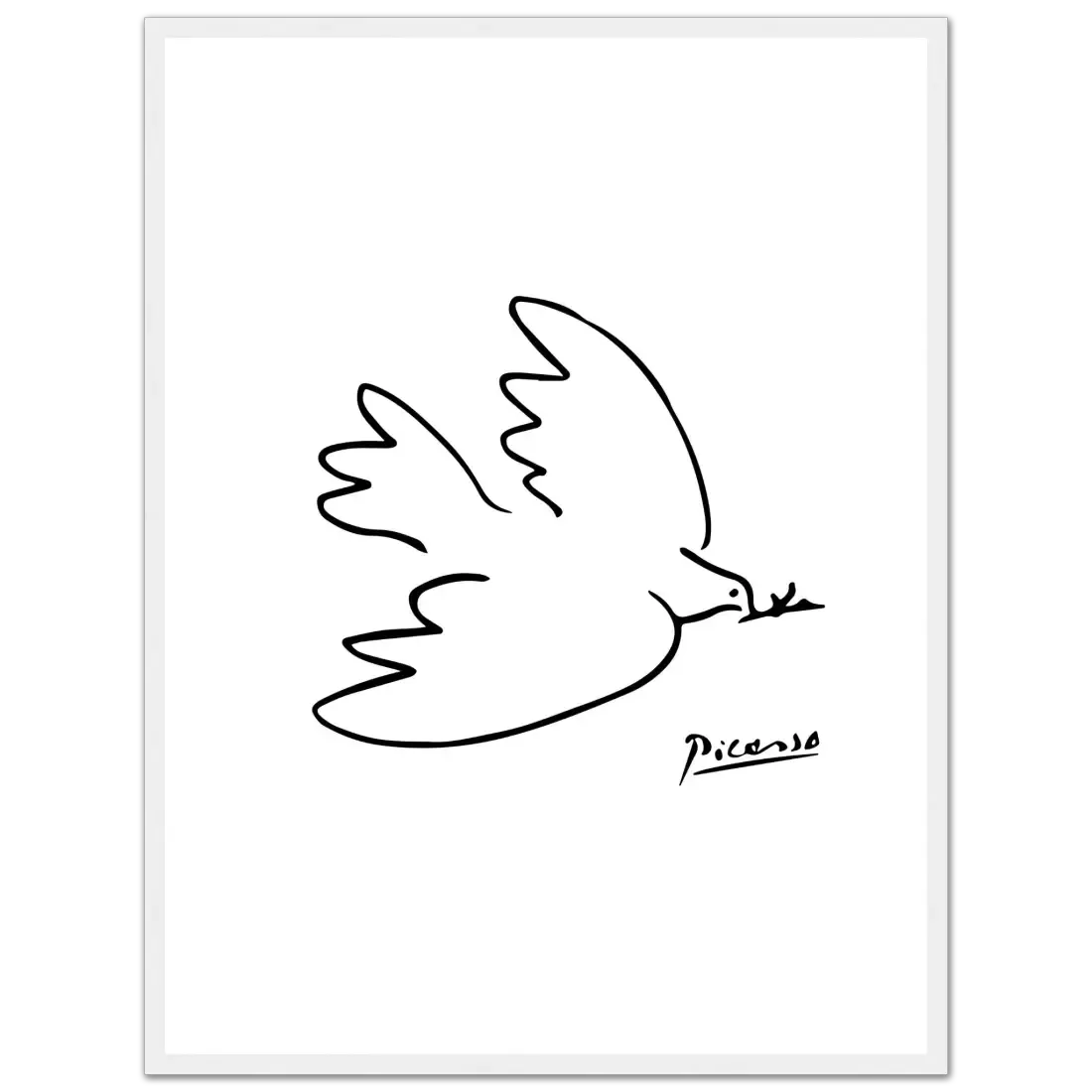 Pablo Picasso Dove of Peace Line artwork poster-11