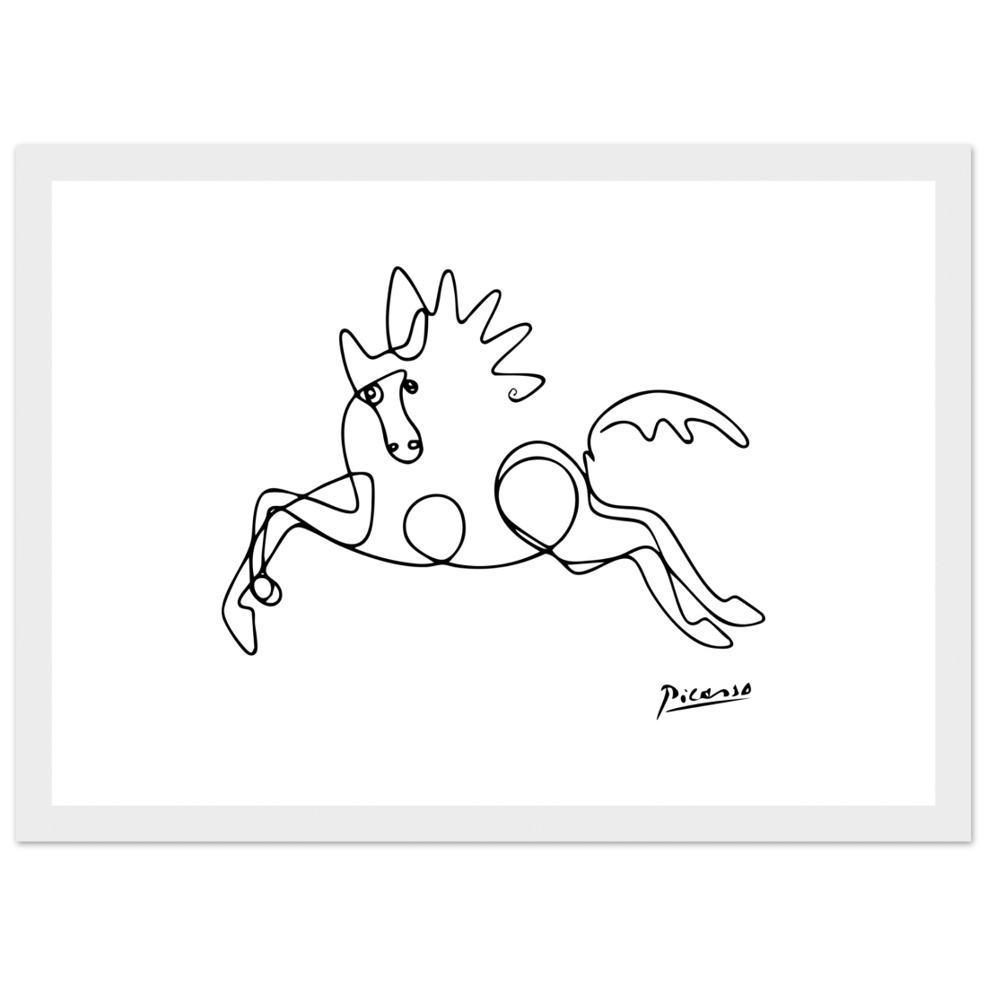 Pablo Picasso Horse Line art poster-4