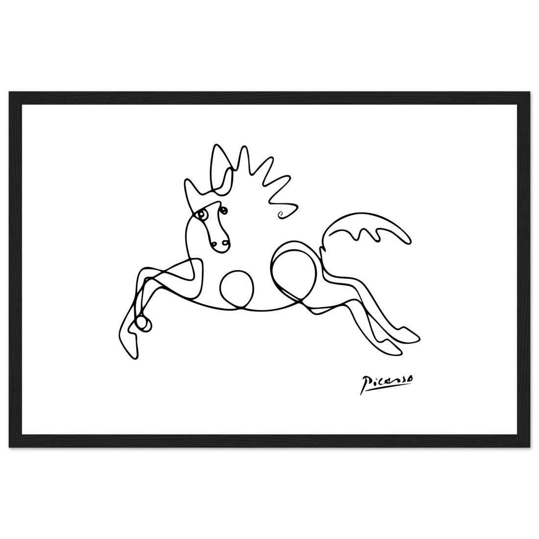 Pablo Picasso Horse Line art poster-6