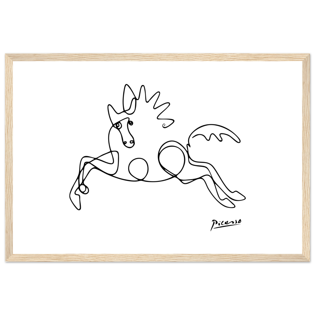Pablo Picasso Horse Line art poster-7