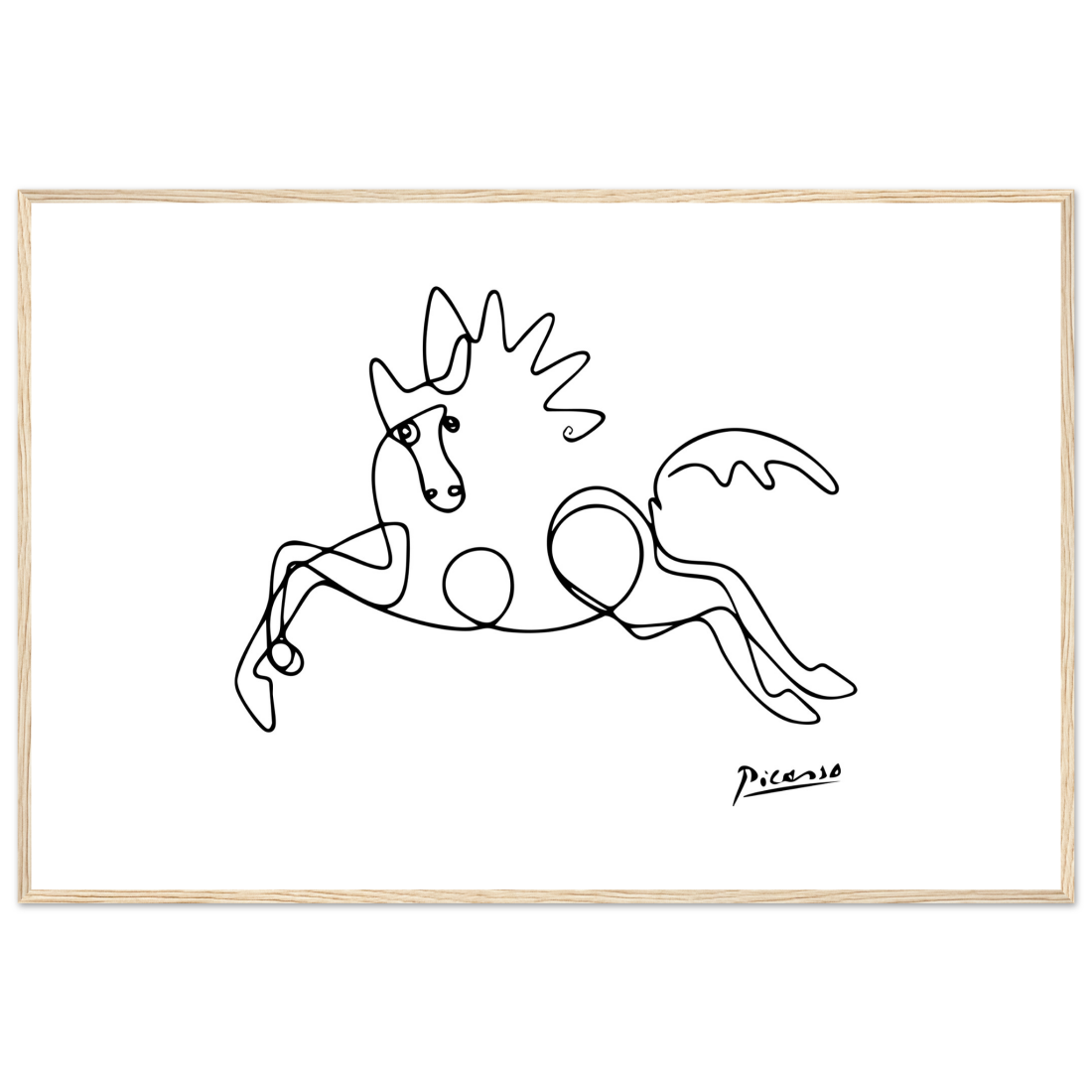 Pablo Picasso Horse Line art poster-12
