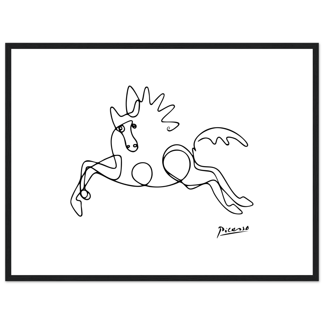 Pablo Picasso Horse Line art poster-0