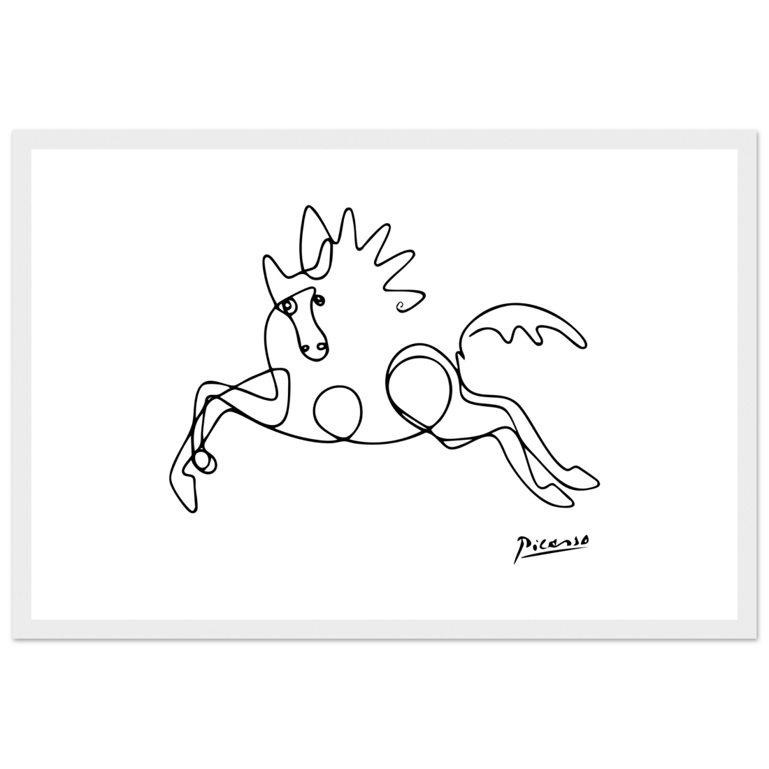 Pablo Picasso Horse Line art poster-8