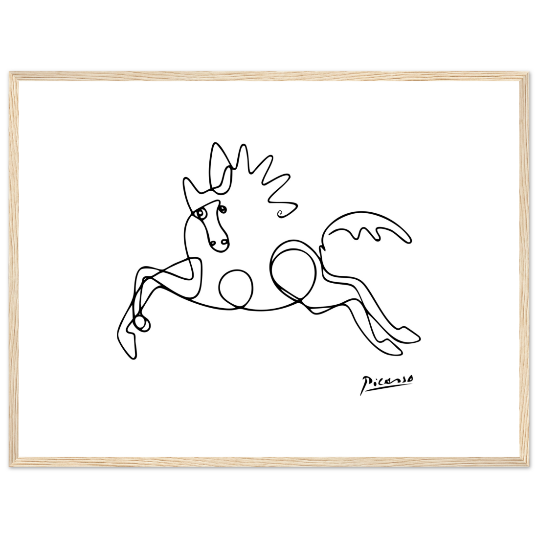 Pablo Picasso Horse Line art poster-9