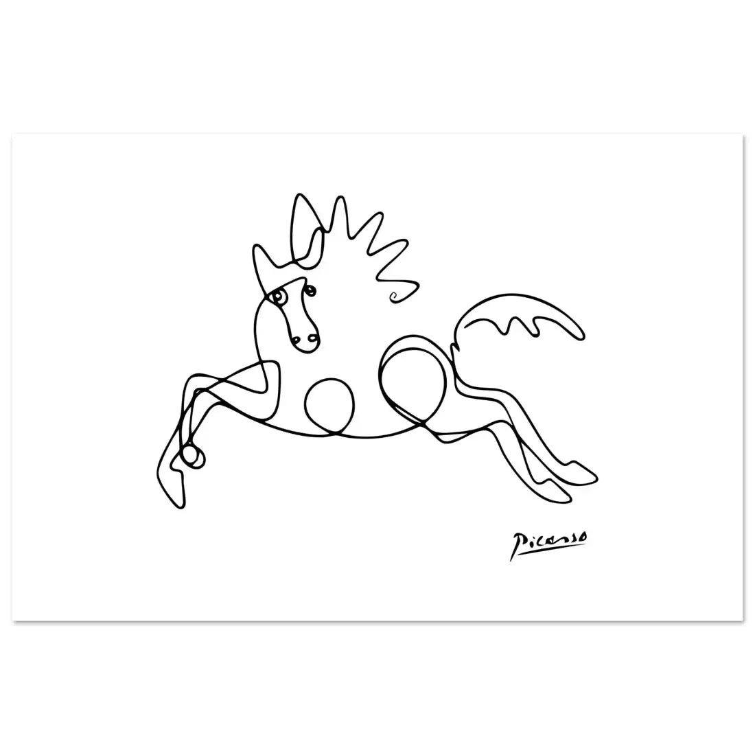 Pablo Picasso Horse Line art poster-5