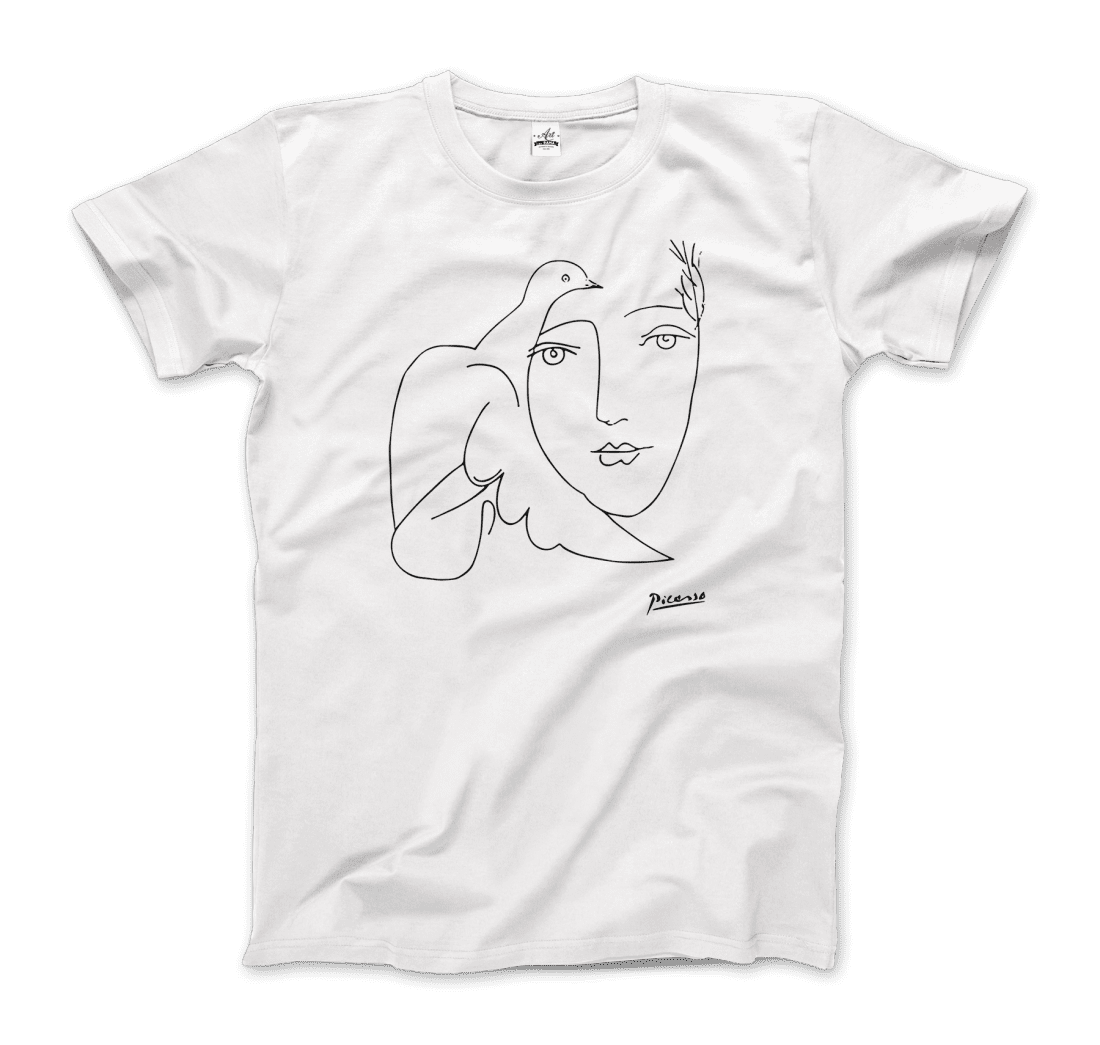Pablo Picasso Peace (Dove and Face) artwork t-shirt-0
