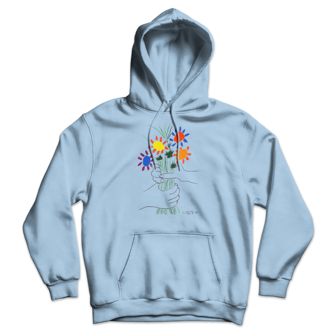 Picasso Bouquet of Peace 1958 Artwork Unisex Hoodie-2