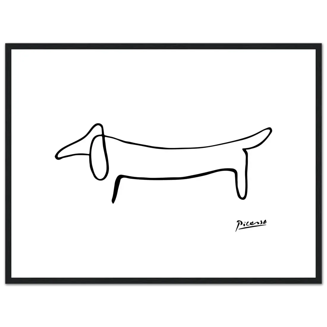 Picasso Dachshund Dog Line art poster-9