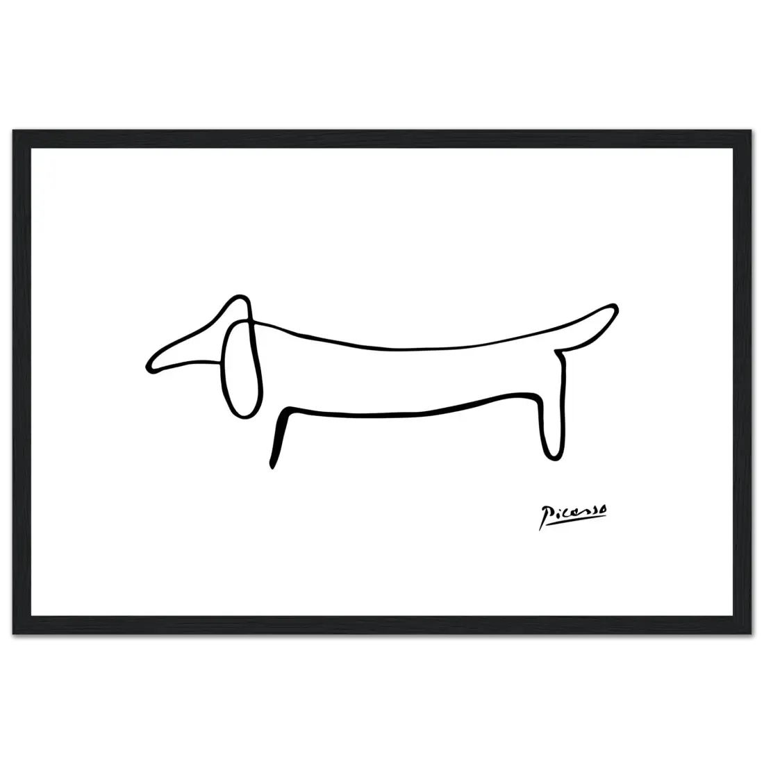Picasso Dachshund Dog Line art poster-6
