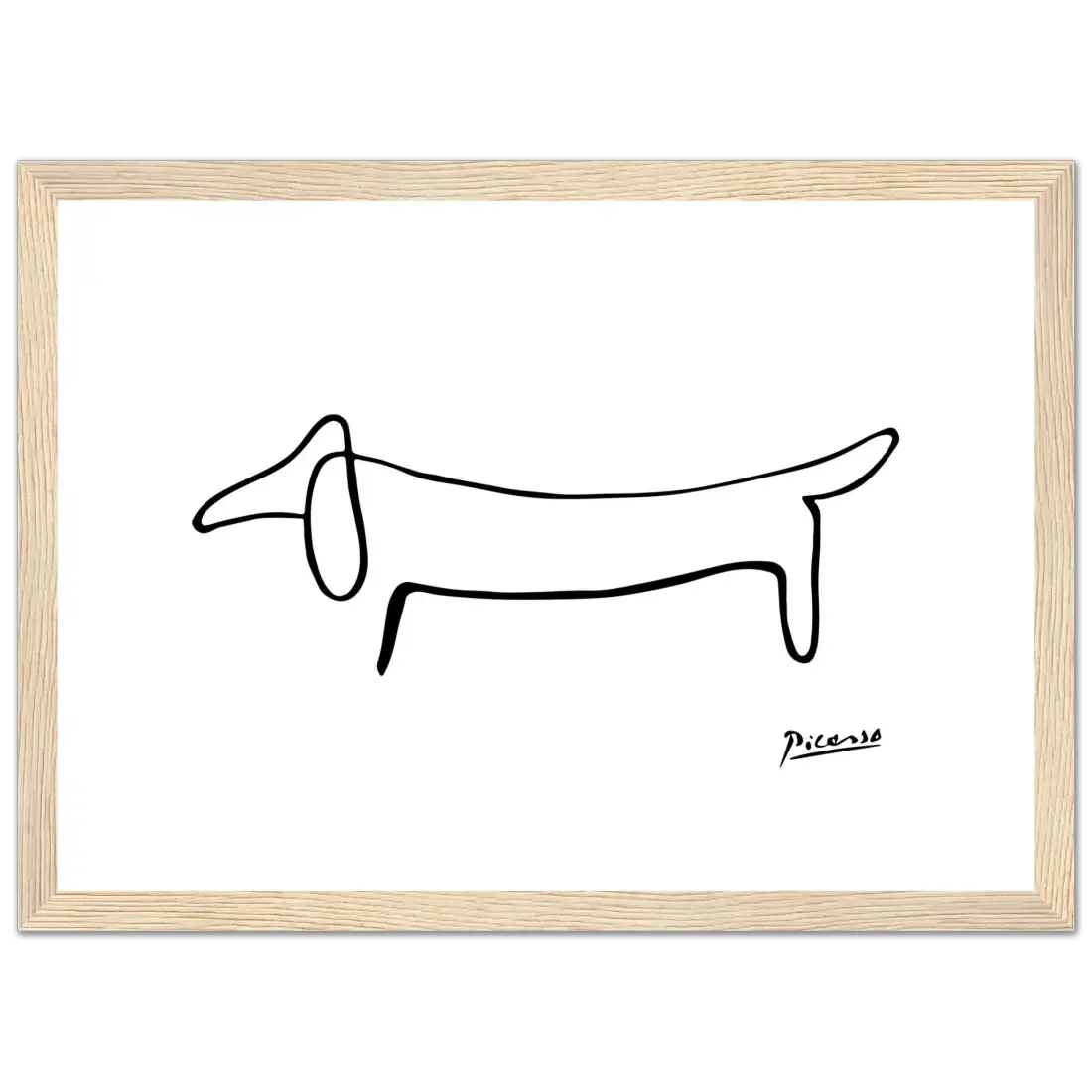Picasso Dachshund Dog Line art poster-4