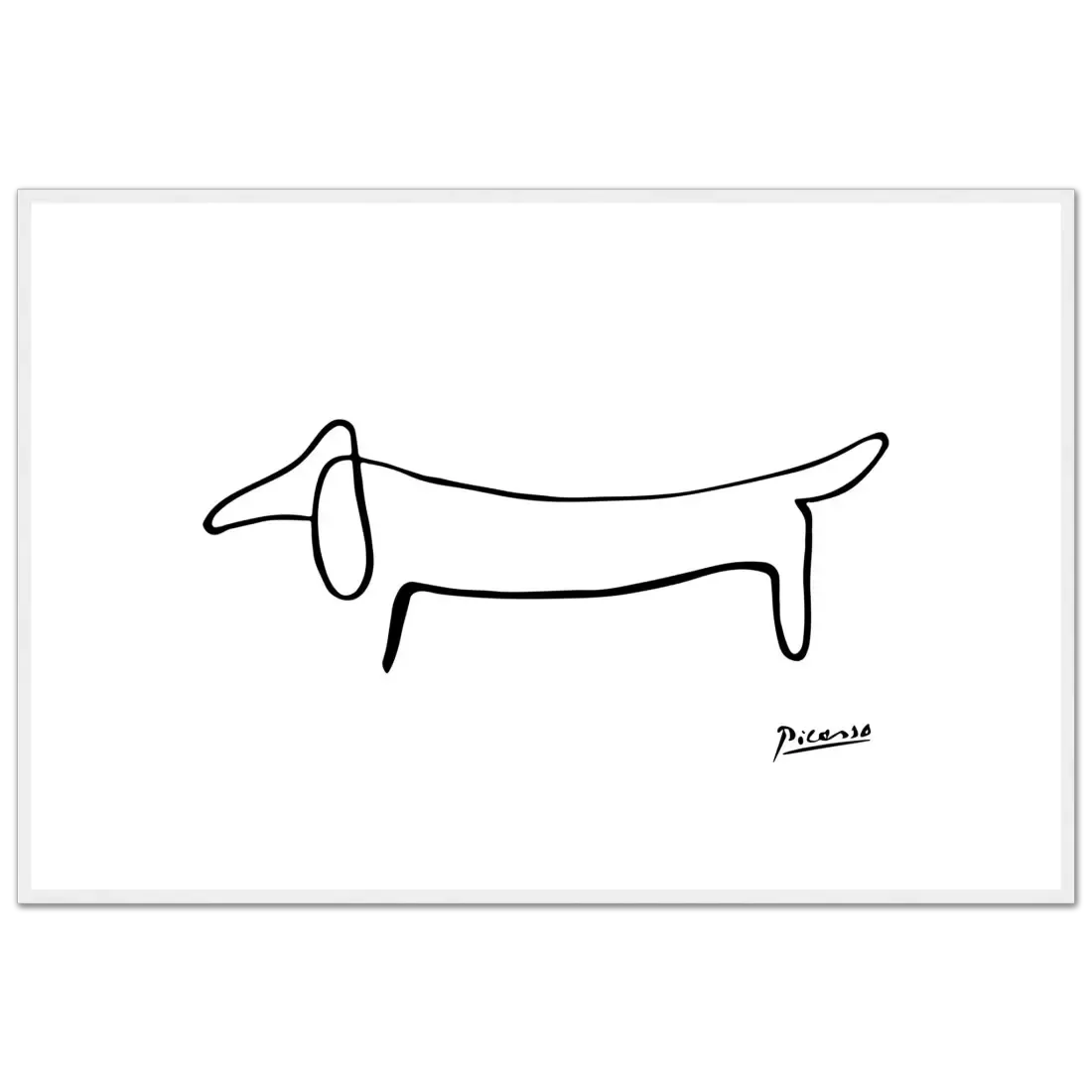 Picasso Dachshund Dog Line art poster-13