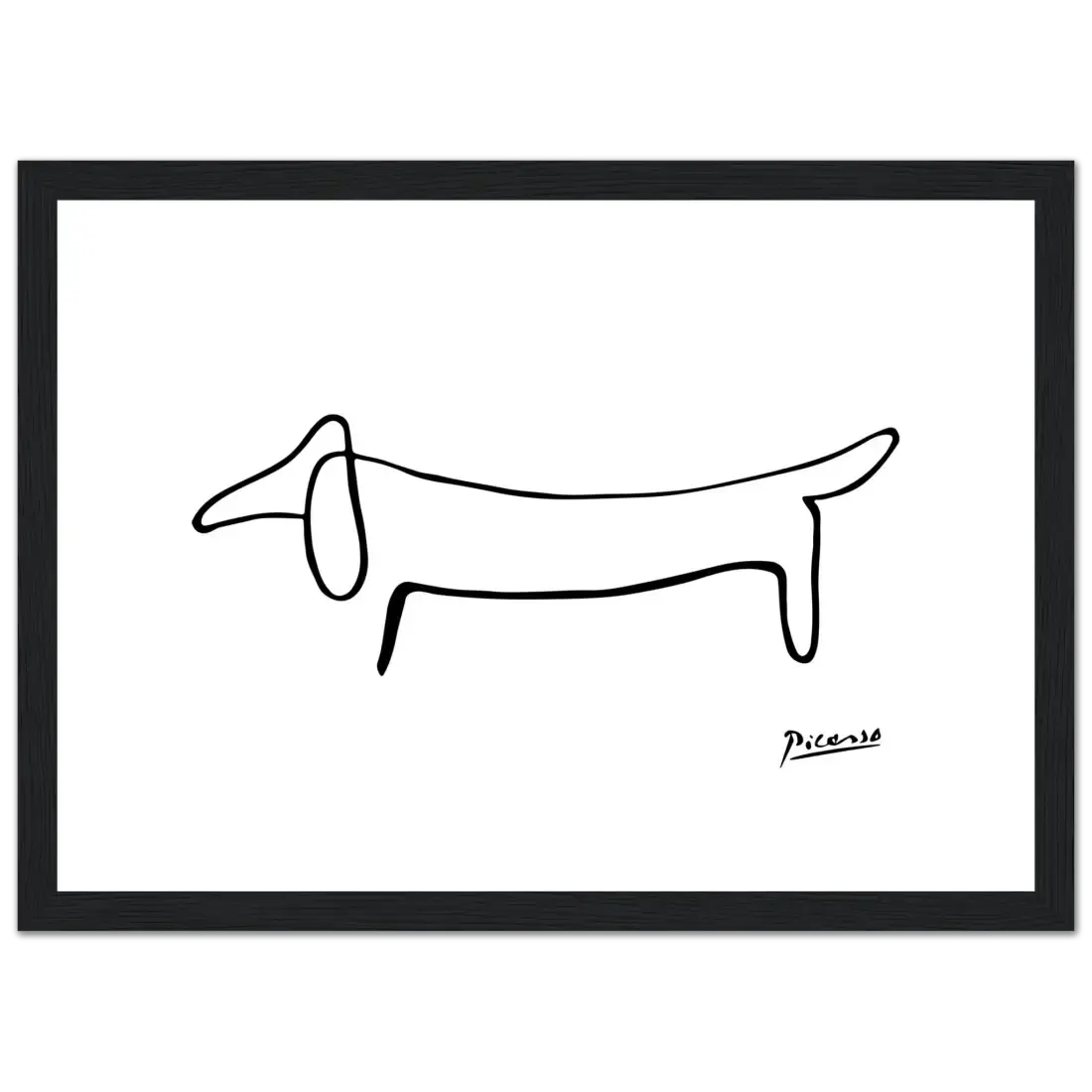 Picasso Dachshund Dog Line art poster-3