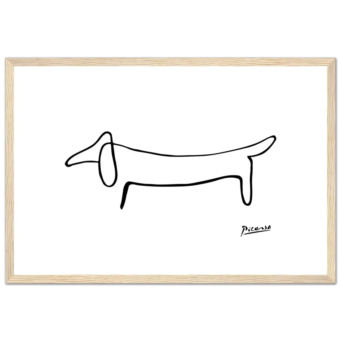 Picasso Dachshund Dog Line art poster-7