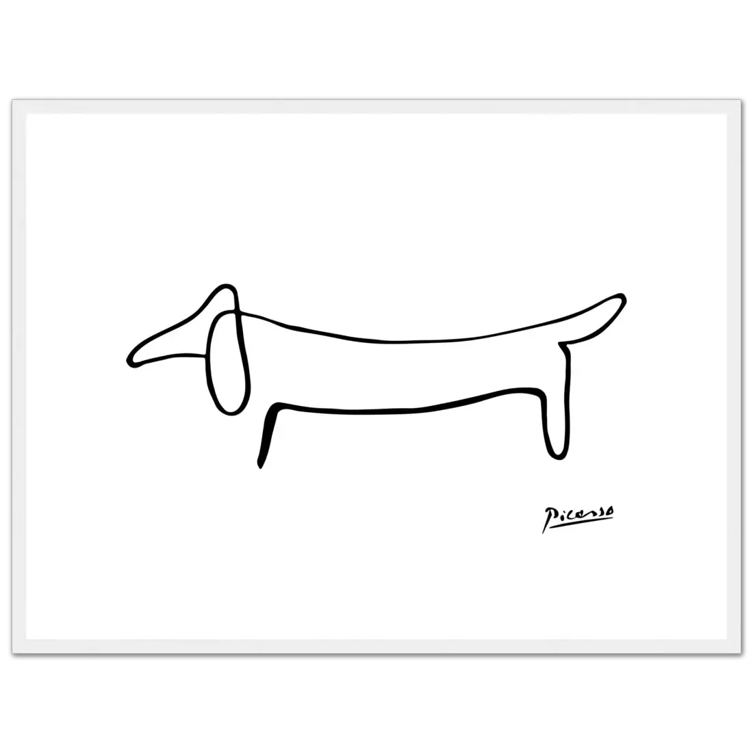 Picasso Dachshund Dog Line art poster-11