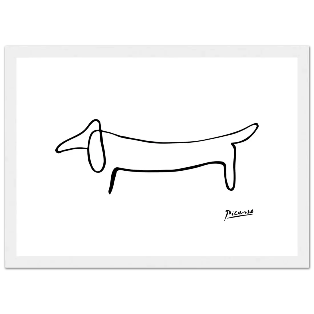 Picasso Dachshund Dog Line art poster-5