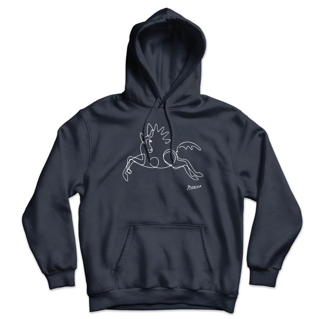 Picasso Horse Line Art Unisex Hoodie-5