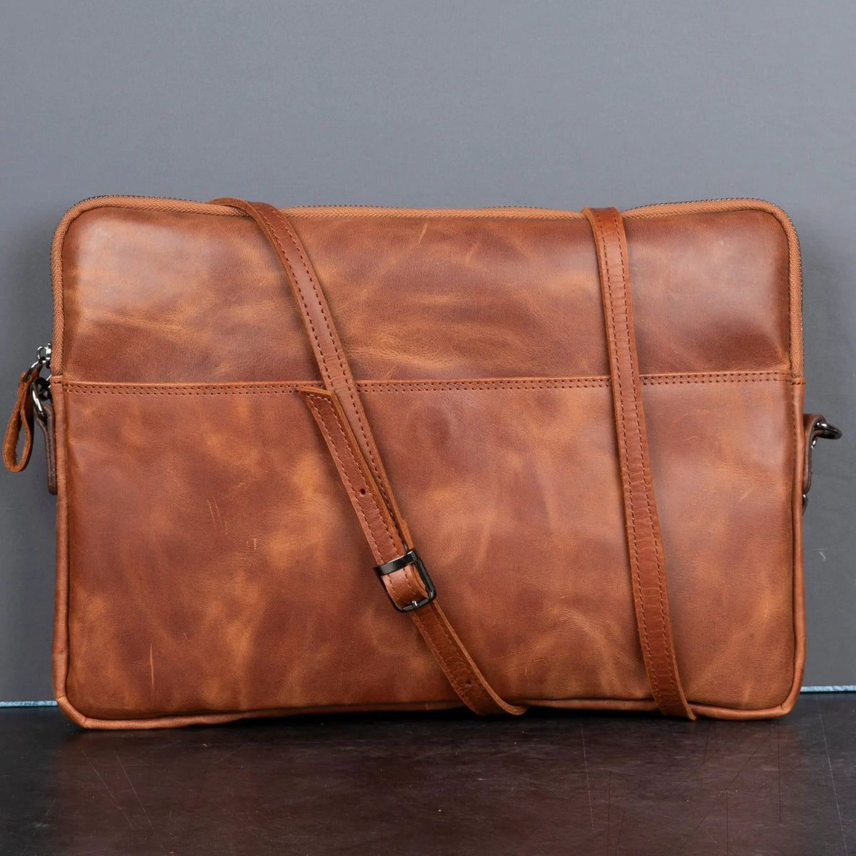 Seward Leather Laptop Bag with Shoulder Strap - MacBook Sleeve 14" & 16" by TORONATA