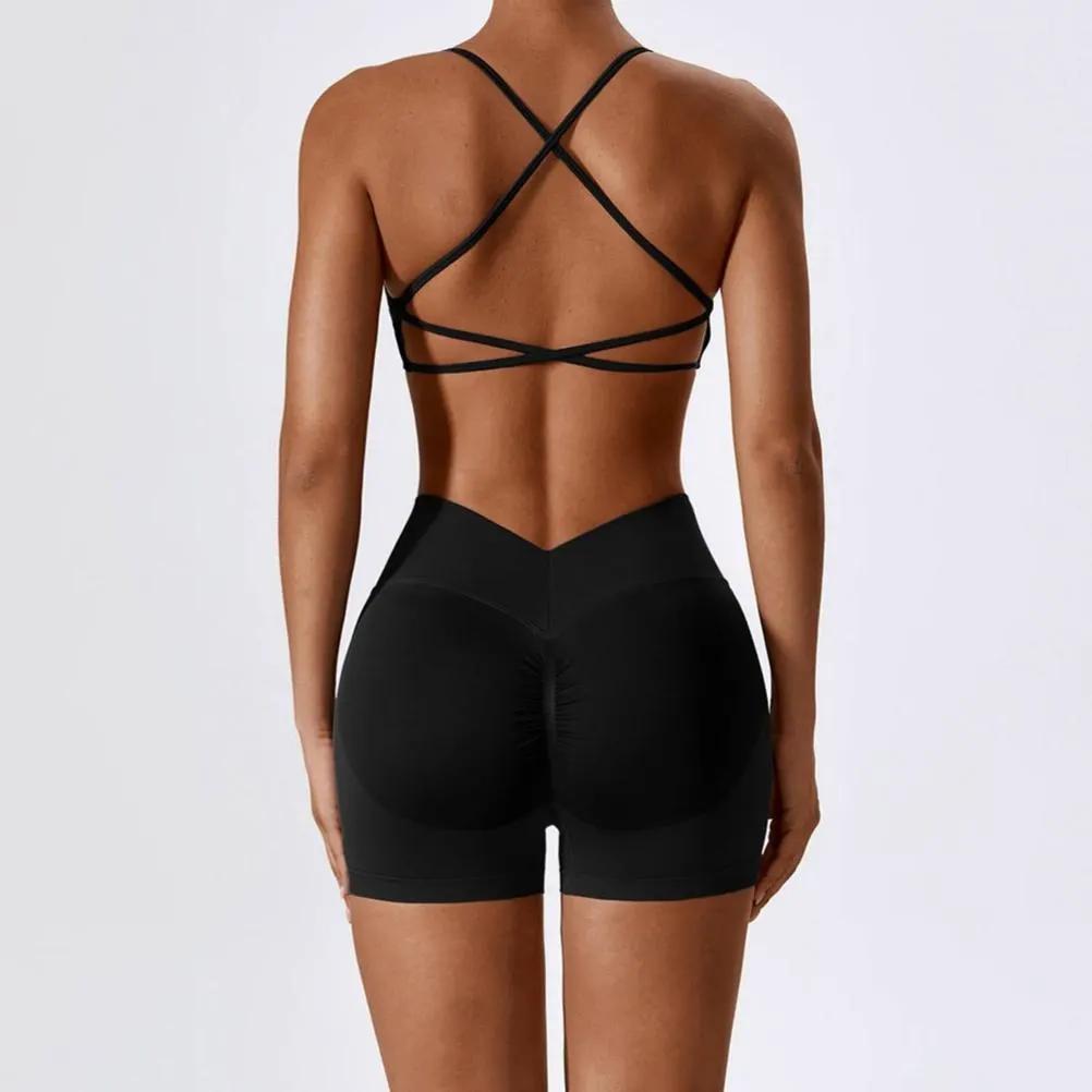 Sienna V Back Shorts by Rockstar Peach