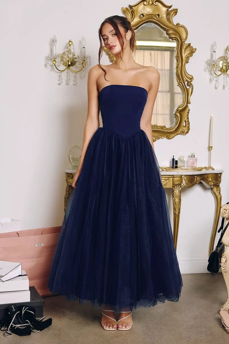 Strapless Gown Wtih Tulle by Tux-USA