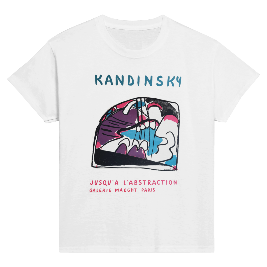 Wassily Kandinsky Jusqu'a l'abstraction 1960 artwork t-shirt by Art-O-Rama Shop