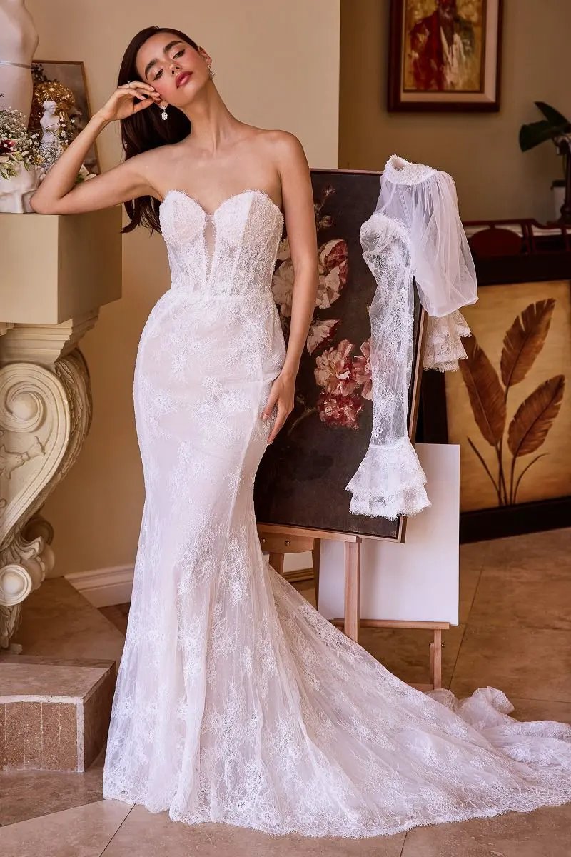 Versitile Fitted Lace Bridal Gown by Tux-USA